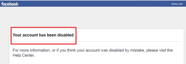 Temporarily Disabled Facebook Account