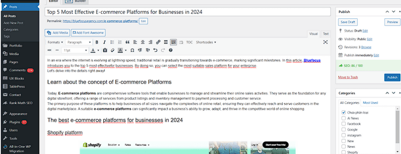 e-commerce platforms