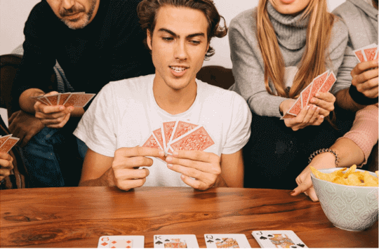 card game ads on Facebook